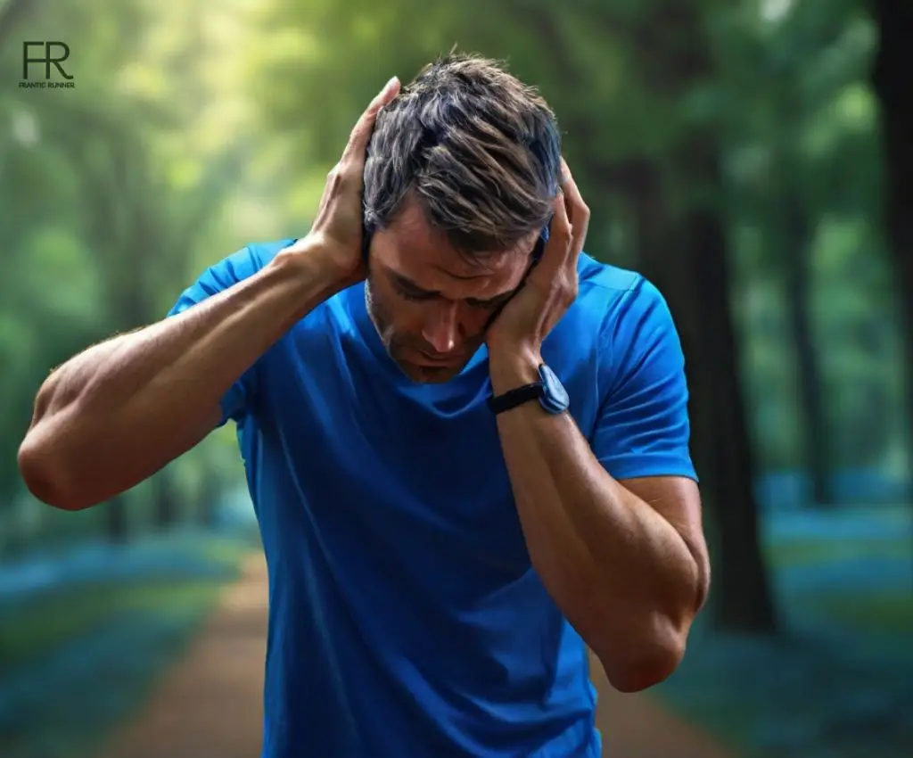 a male runner stopped during the running session due to sudden episode of vertigo attack