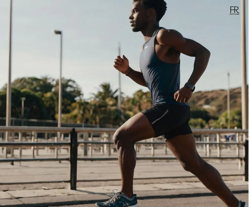 a male runner running wearing best 2-in-1 men's running shorts