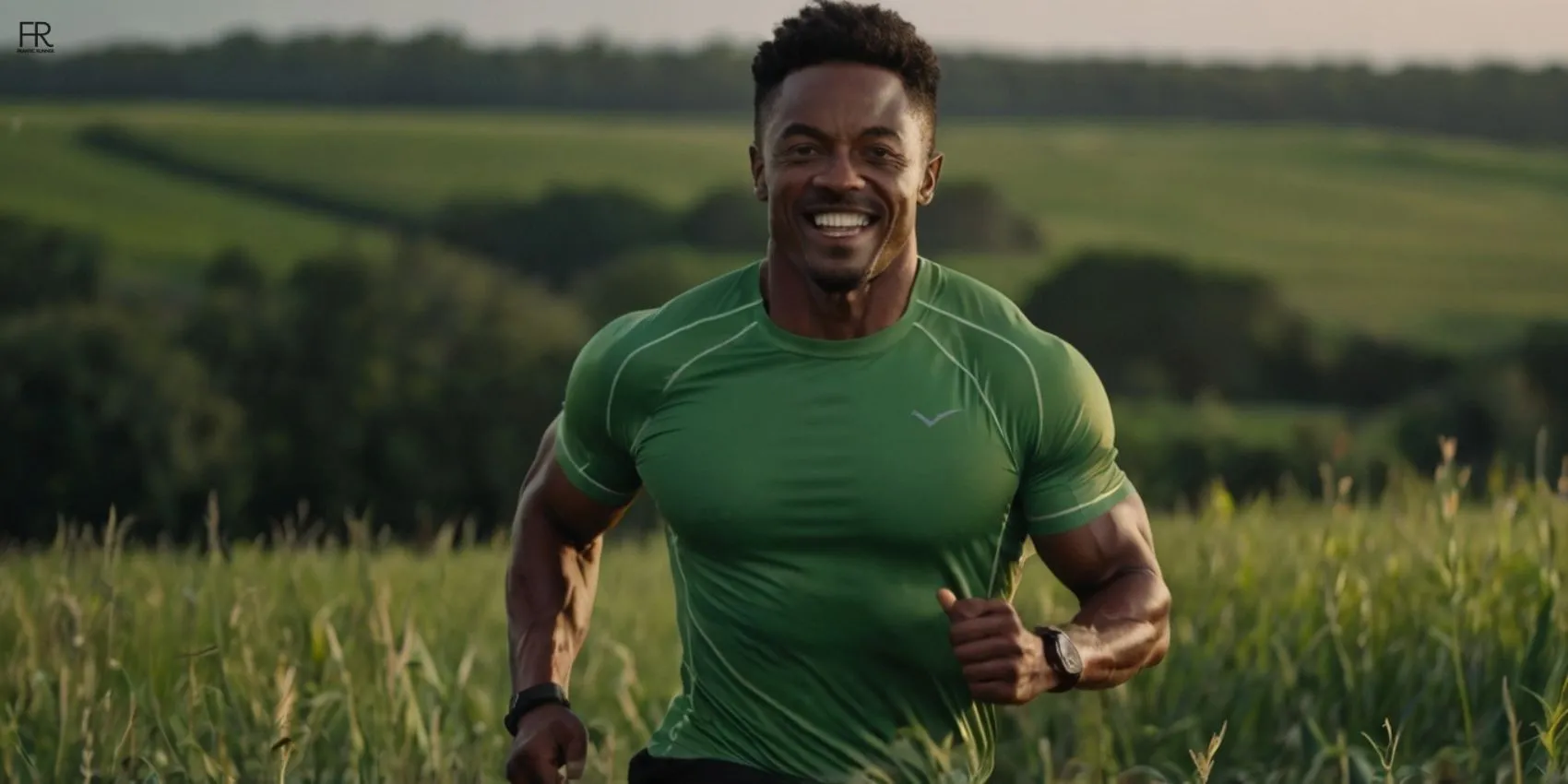 a muscular runner running in the field after knowing if running lose or build the muscle