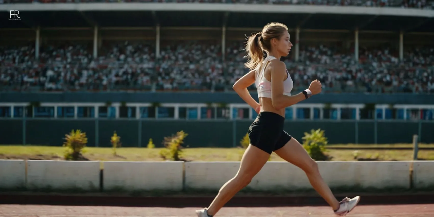 a skinny female runner running while thinking why runners are so skinny