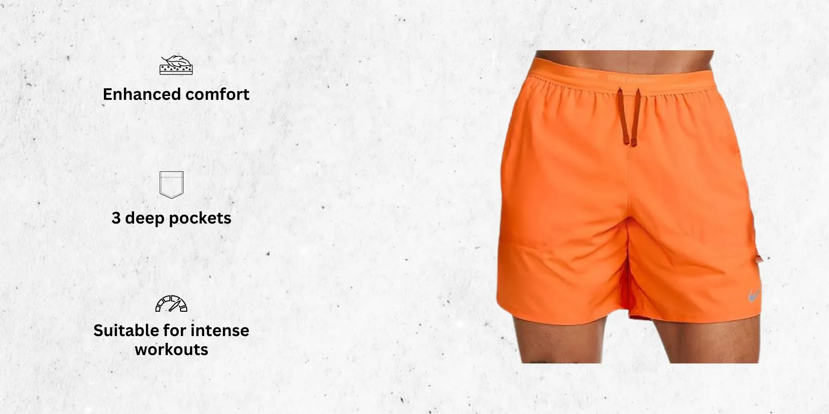 an image of Nike Dri-FIT Stride Men's 7 2-in-1 men's Running Shorts Large alongside its main features (1)