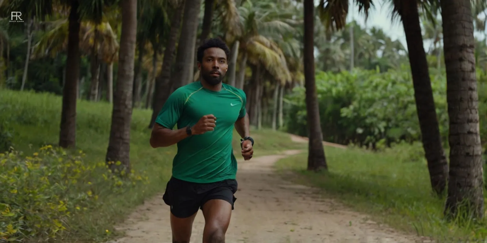 an image of a male runner running wearing best 2-in-1 men's running shorts