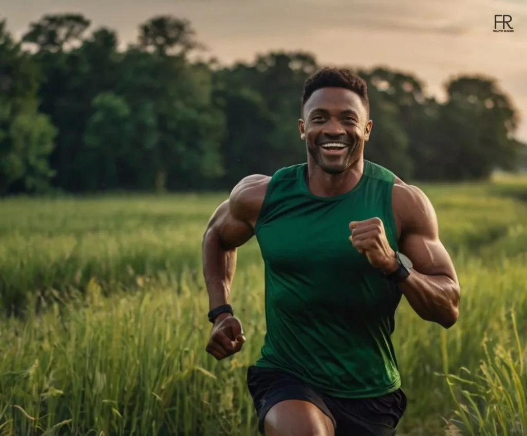 an image of a muscular runner running in the field after knowing if running lose or build the muscle