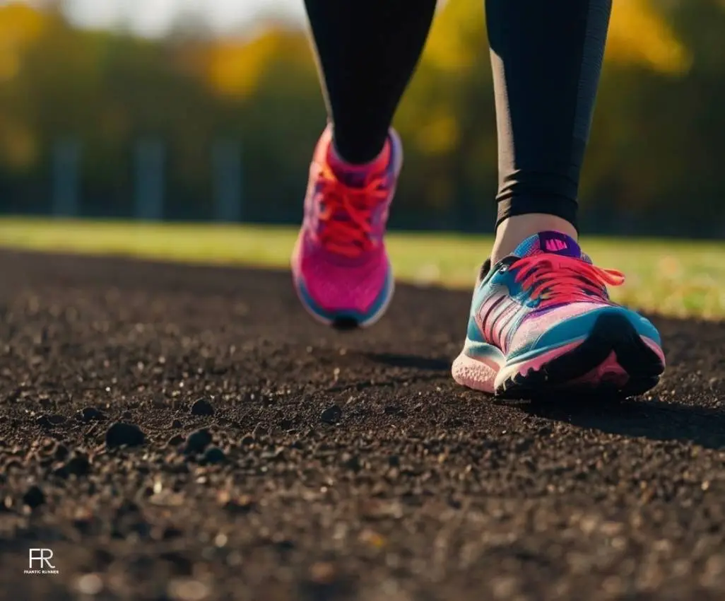 a woman wearing 11 best 8mm drop running shoes