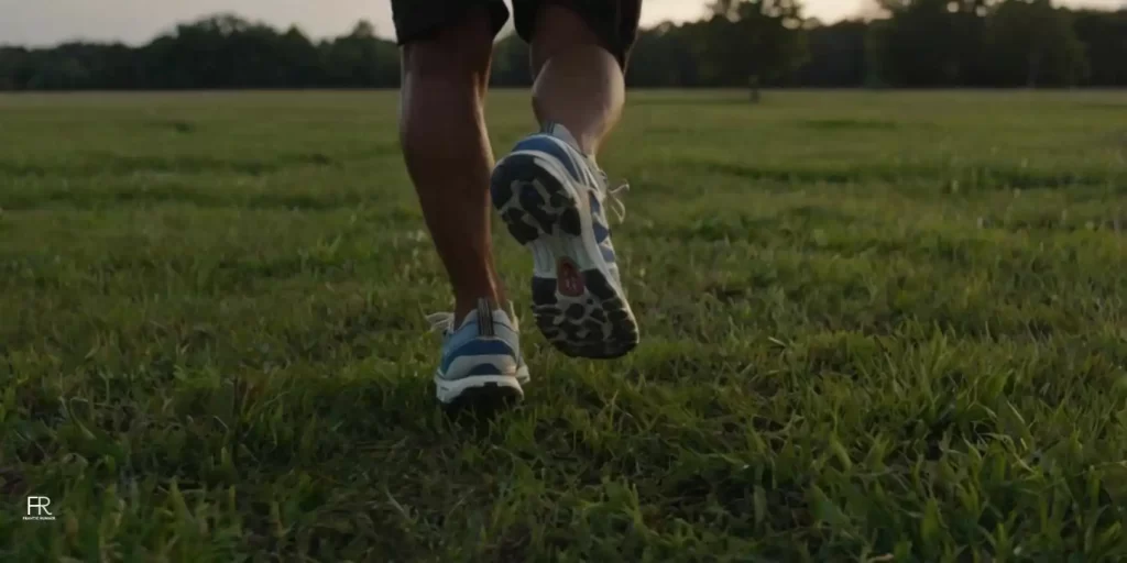 an image of man running while wearing 13 best neutral running shoes for men