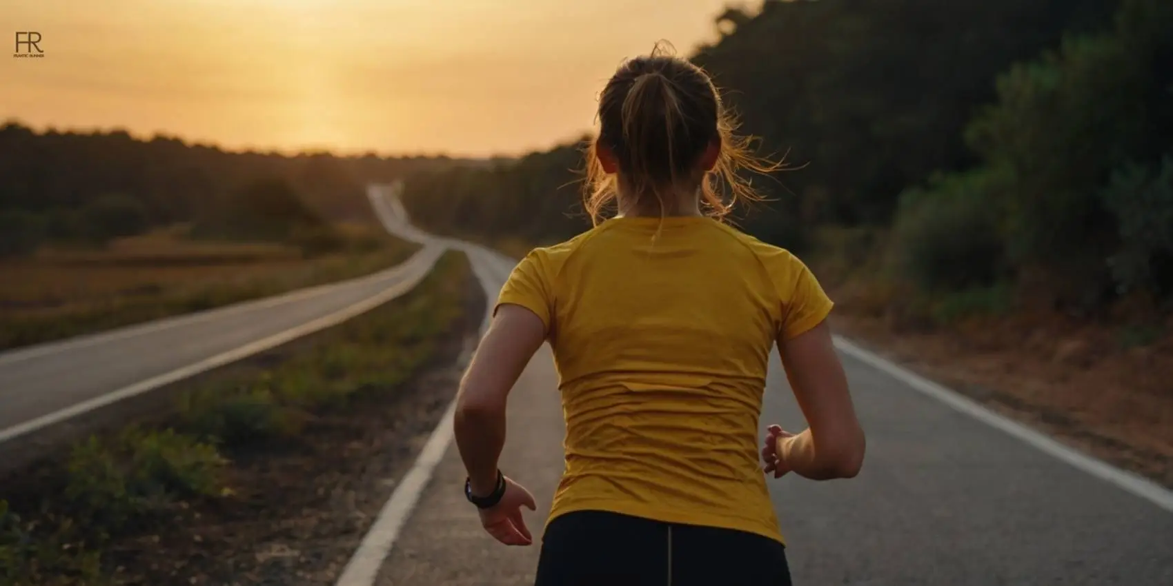 an image of a female running postpartum thinking about postpartum return to running plan